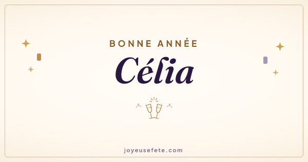 Image « Bonne année Célia » au format large