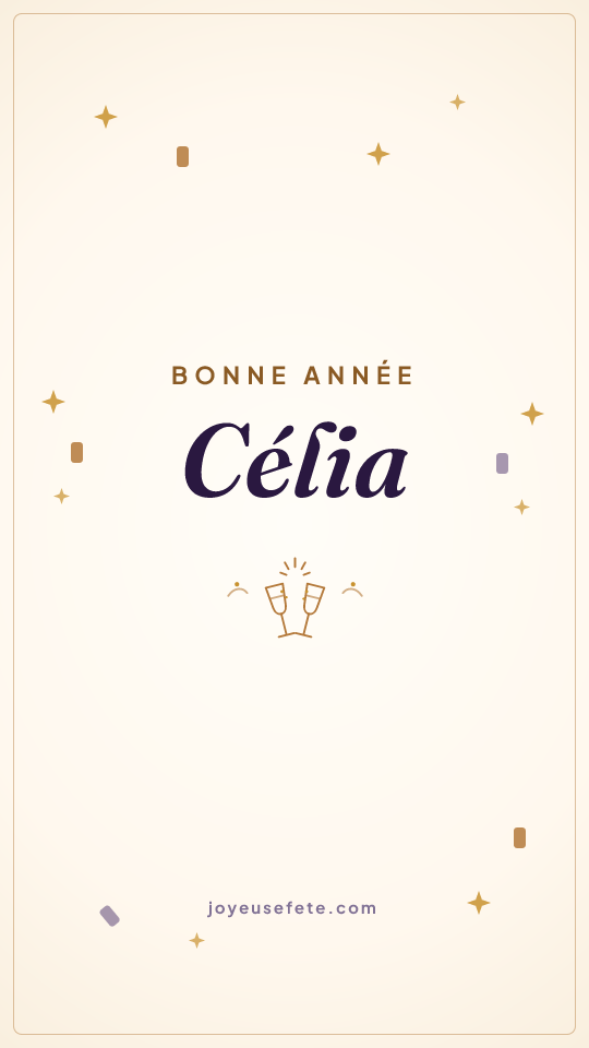 Image « Bonne année Célia » au format story