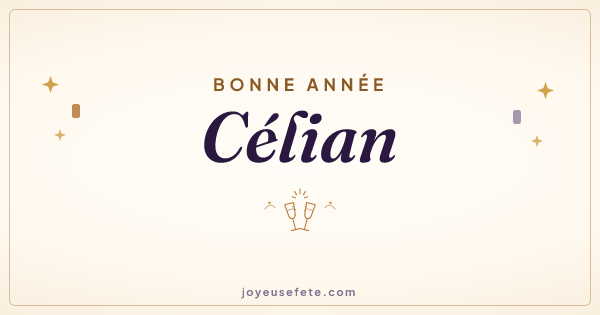 Image « Bonne année Célian » au format large