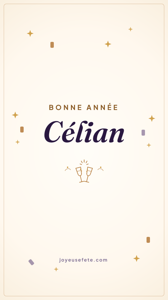 Image « Bonne année Célian » au format story