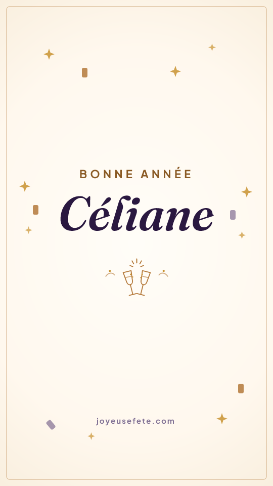 Image « Bonne année Céliane » au format story