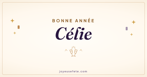Image « Bonne année Célie » au format large