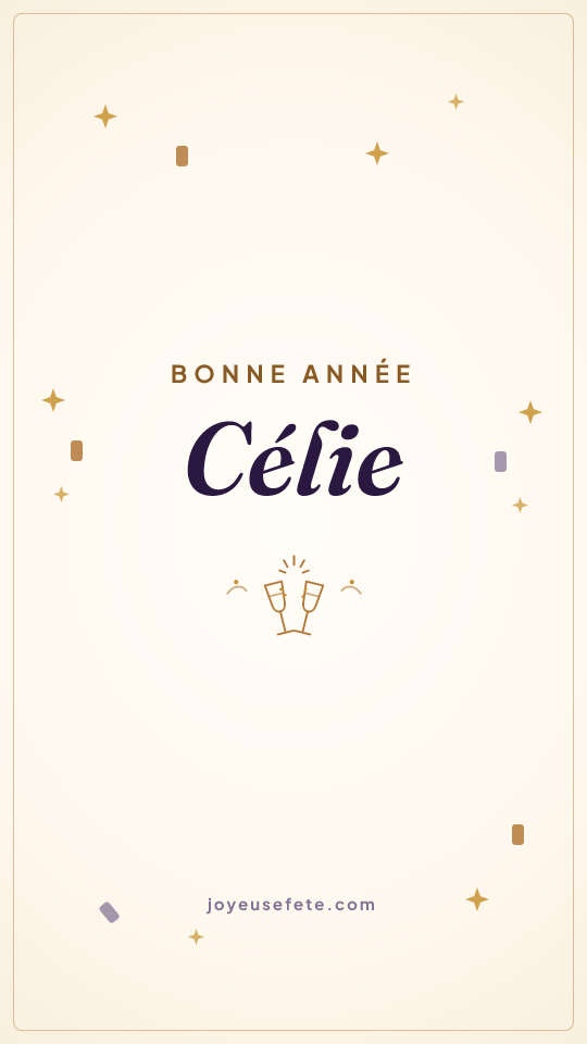 Image « Bonne année Célie » au format story