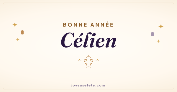 Image « Bonne année Célien » au format large