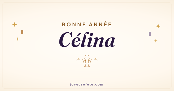 Image « Bonne année Célina » au format large