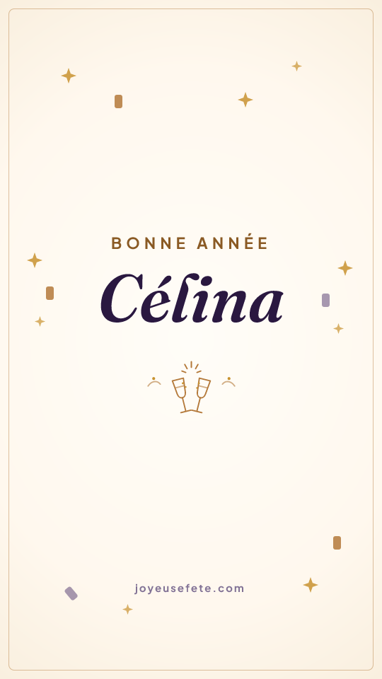 Image « Bonne année Célina » au format story