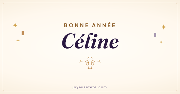 Image « Bonne année Céline » au format large
