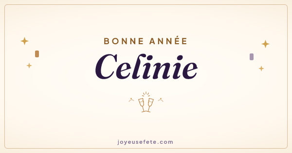 Image « Bonne année Celinie » au format large