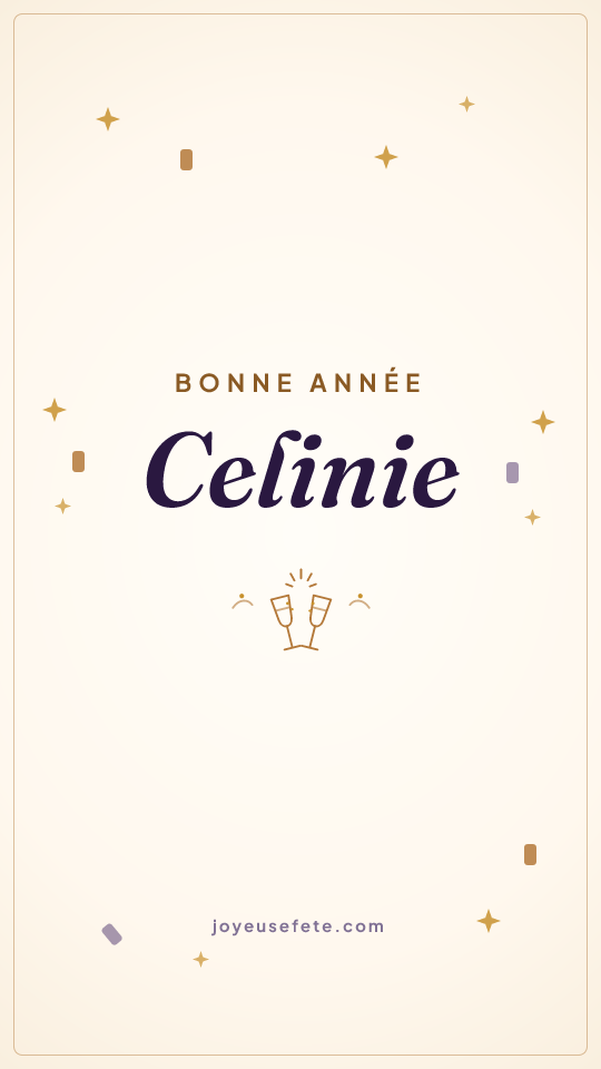 Image « Bonne année Celinie » au format story