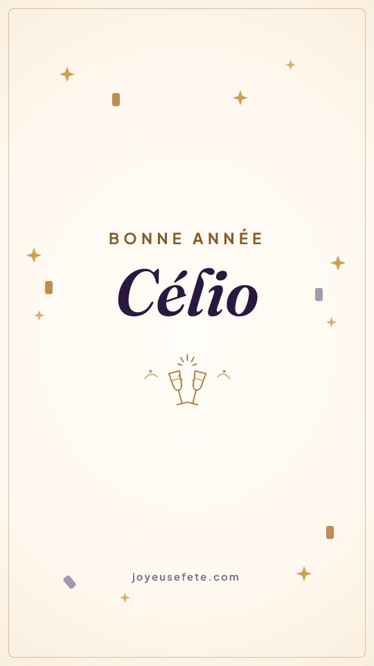 Image « Bonne année Célio » au format story
