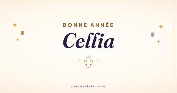 Image « Bonne année Cellia » au format large