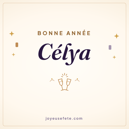 Image carrée « Bonne année Célya » pour WhatsApp