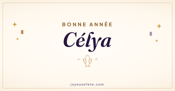 Image « Bonne année Célya » au format large