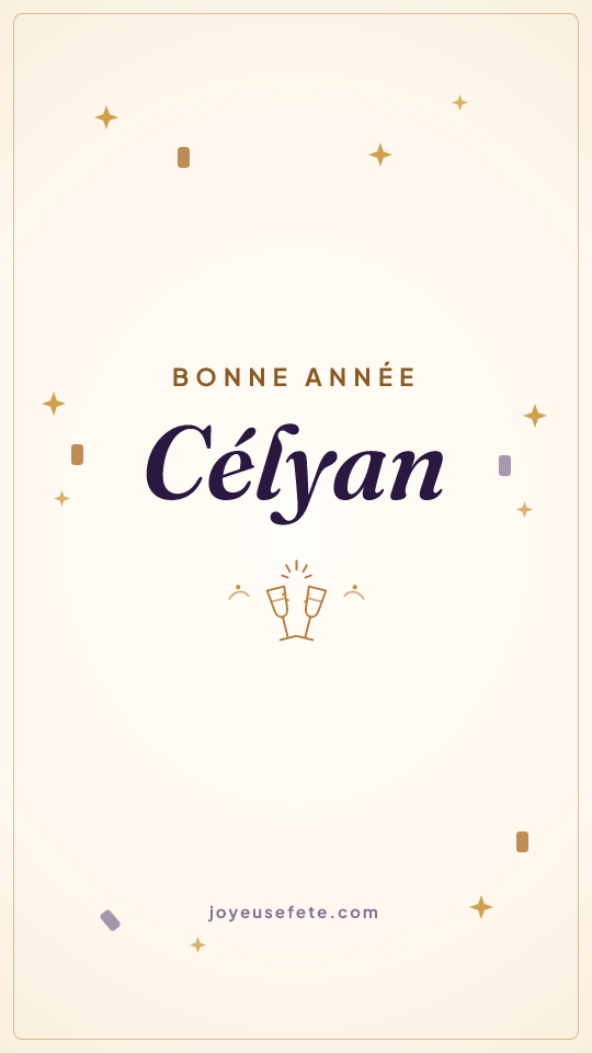 Image « Bonne année Célyan » au format story