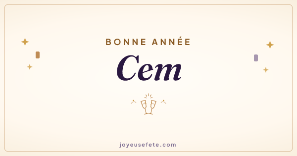 Image « Bonne année Cem » au format large