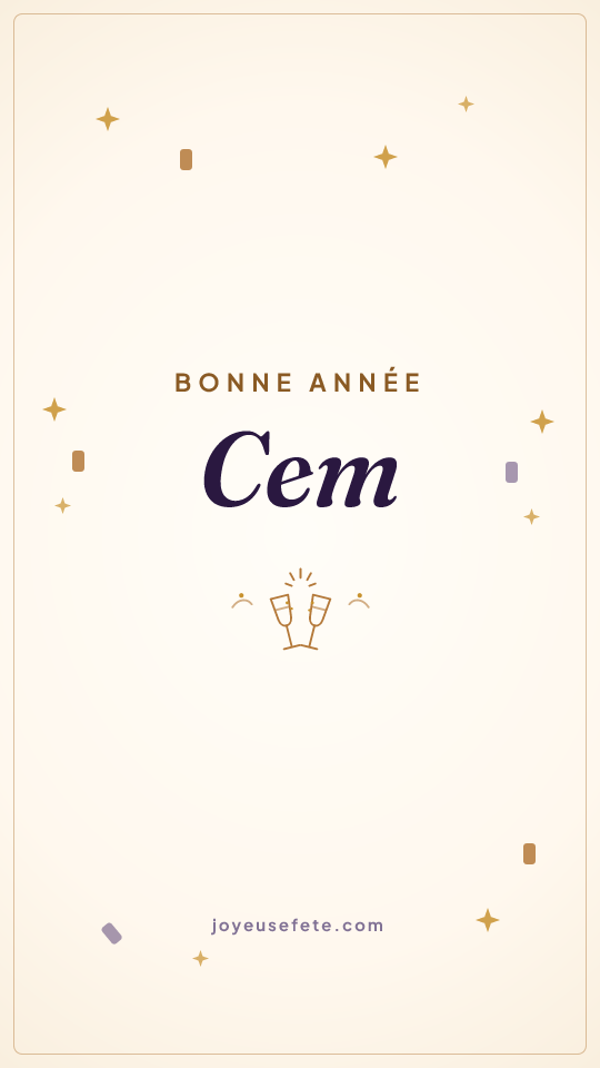 Image « Bonne année Cem » au format story