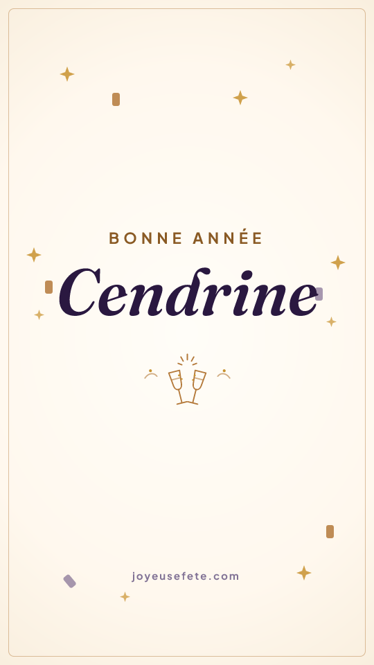 Image « Bonne année Cendrine » au format story