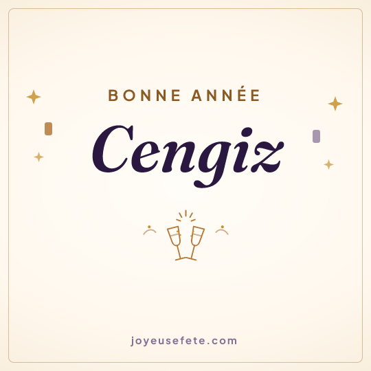 Image carrée « Bonne année Cengiz » pour WhatsApp