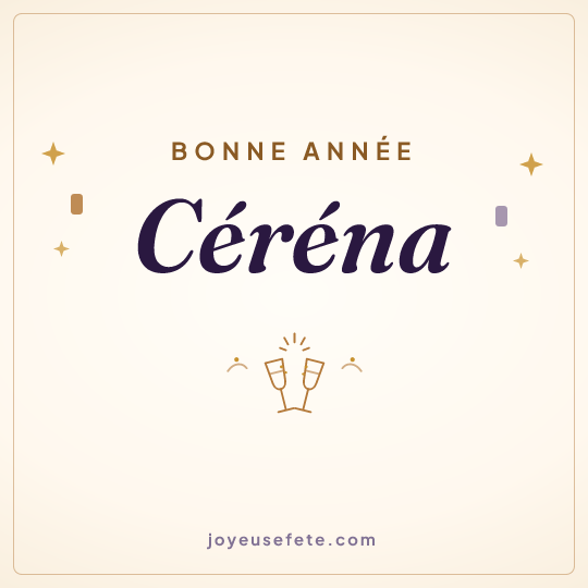 Image carrée « Bonne année Céréna » pour WhatsApp