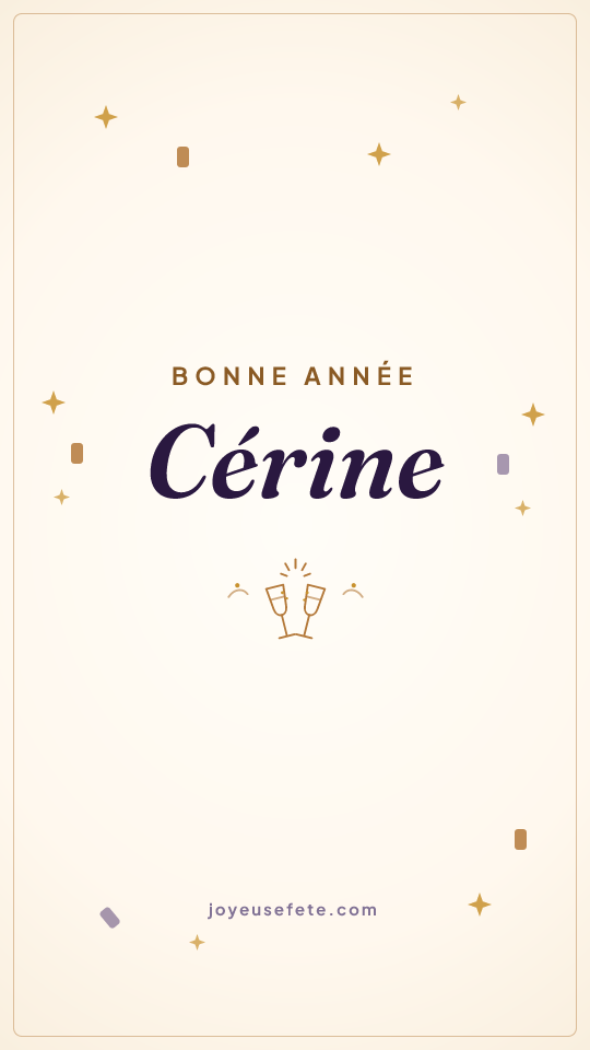 Image « Bonne année Cérine » au format story
