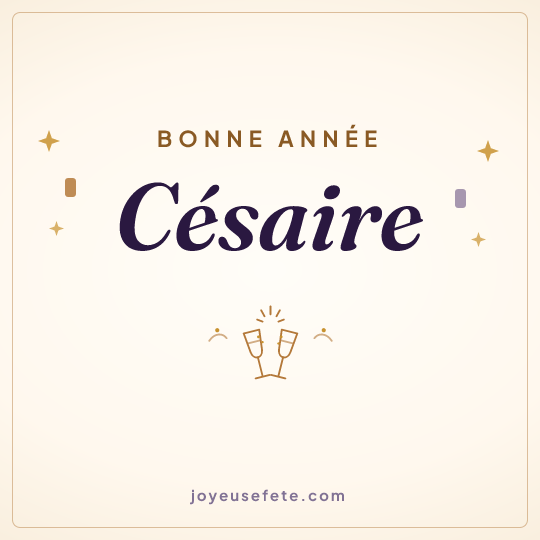 Image carrée « Bonne année Césaire » pour WhatsApp