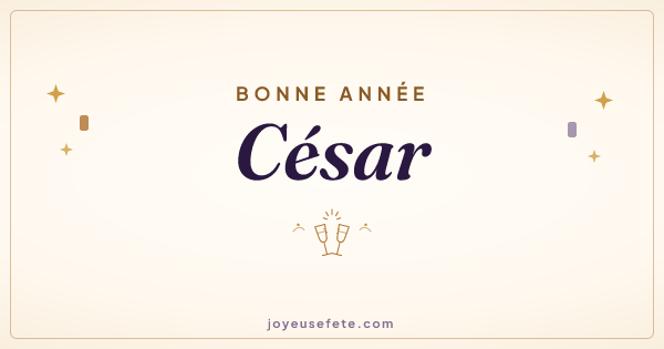 Image « Bonne année César » au format large