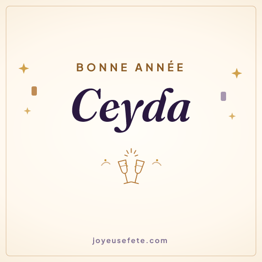 Image carrée « Bonne année Ceyda » pour WhatsApp