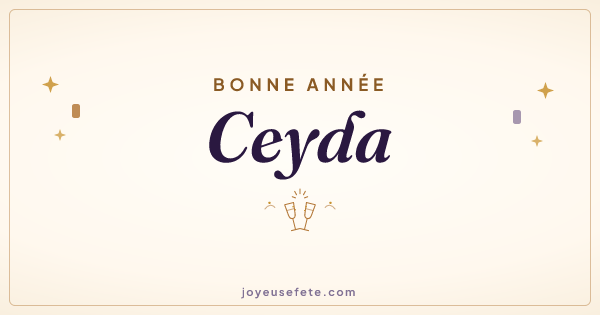 Image « Bonne année Ceyda » au format large