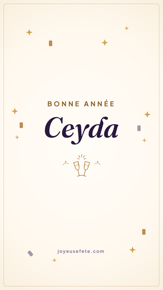 Image « Bonne année Ceyda » au format story