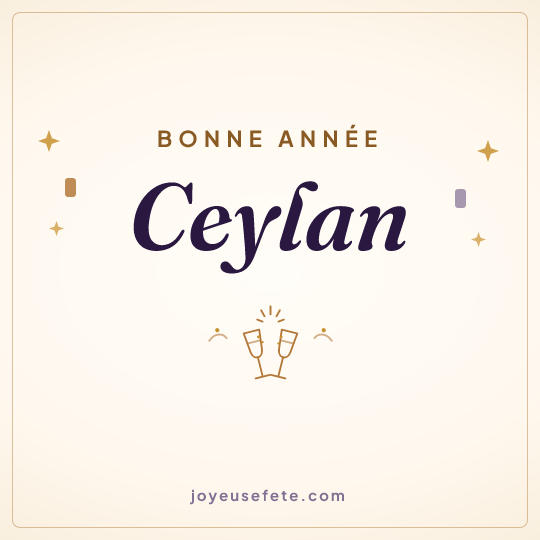Image carrée « Bonne année Ceylan » pour WhatsApp
