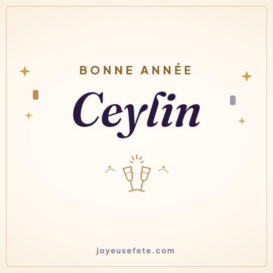 Image carrée « Bonne année Ceylin » pour WhatsApp