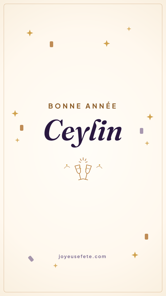 Image « Bonne année Ceylin » au format story