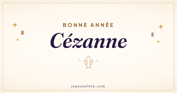 Image « Bonne année Cézanne » au format large