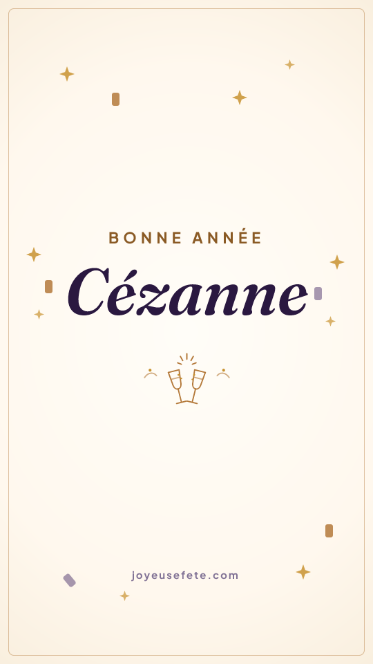 Image « Bonne année Cézanne » au format story