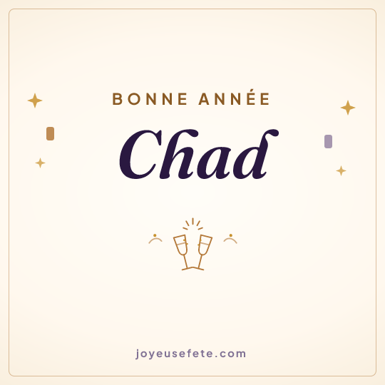 Image carrée « Bonne année Chad » pour WhatsApp