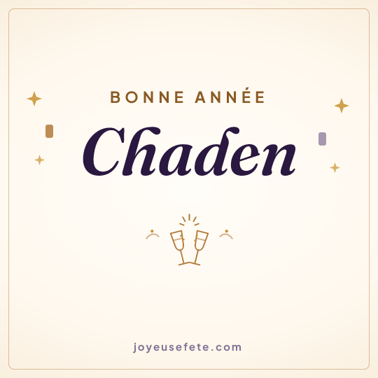 Image carrée « Bonne année Chaden » pour WhatsApp