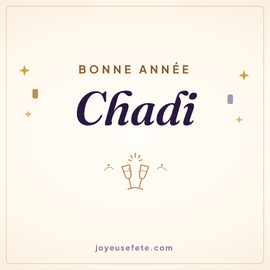 Image carrée « Bonne année Chadi » pour WhatsApp