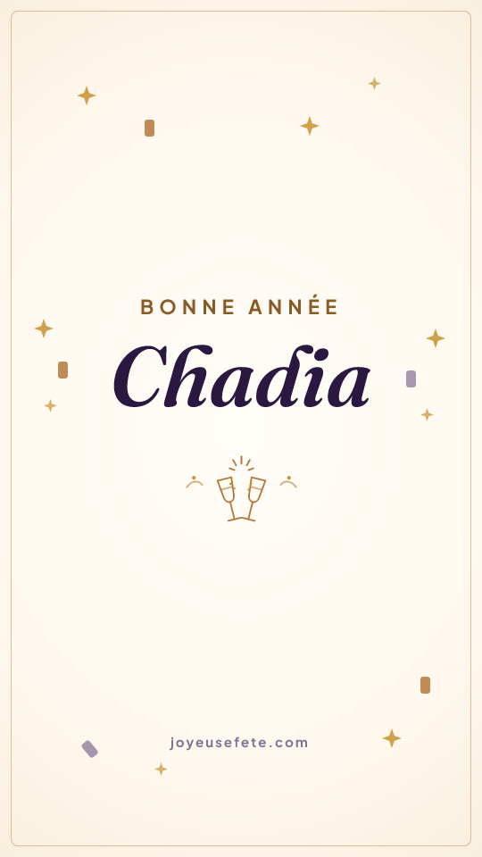 Image « Bonne année Chadia » au format story