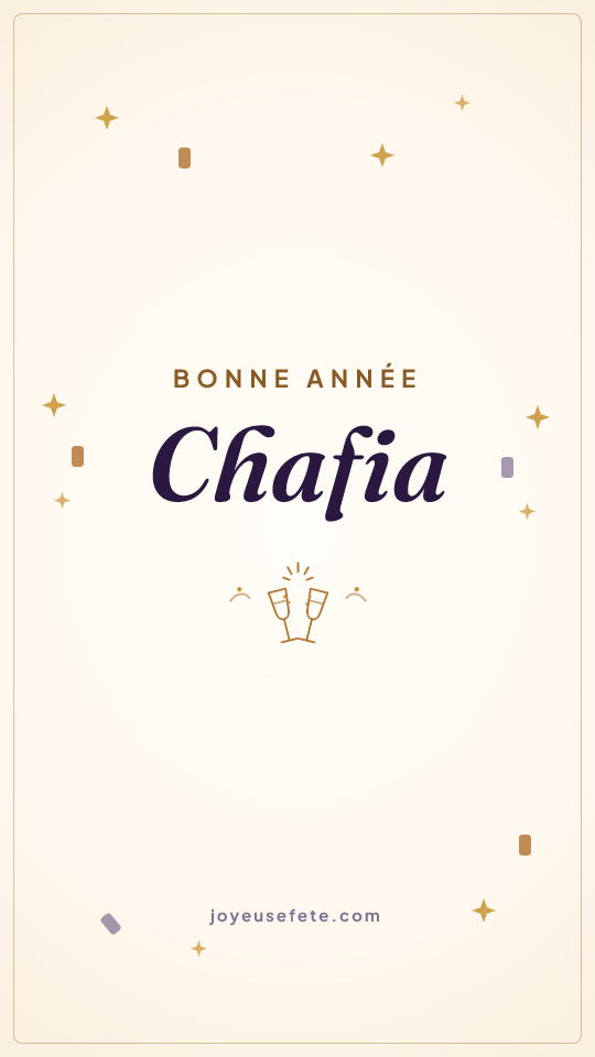 Image « Bonne année Chafia » au format story