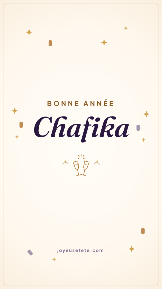 Image « Bonne année Chafika » au format story