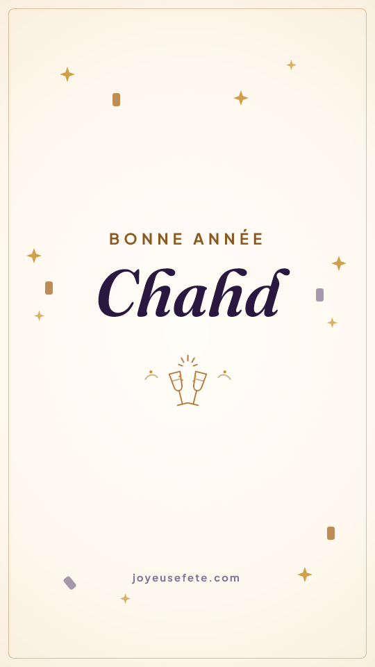 Image « Bonne année Chahd » au format story