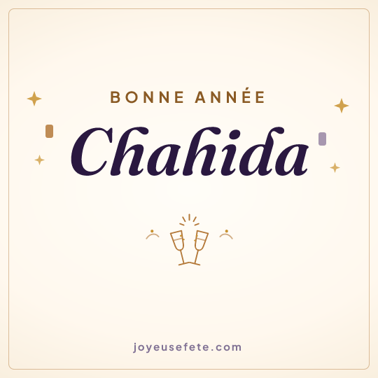 Image carrée « Bonne année Chahida » pour WhatsApp