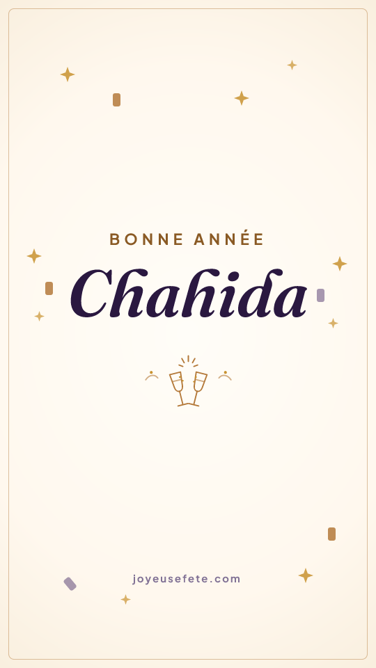Image « Bonne année Chahida » au format story