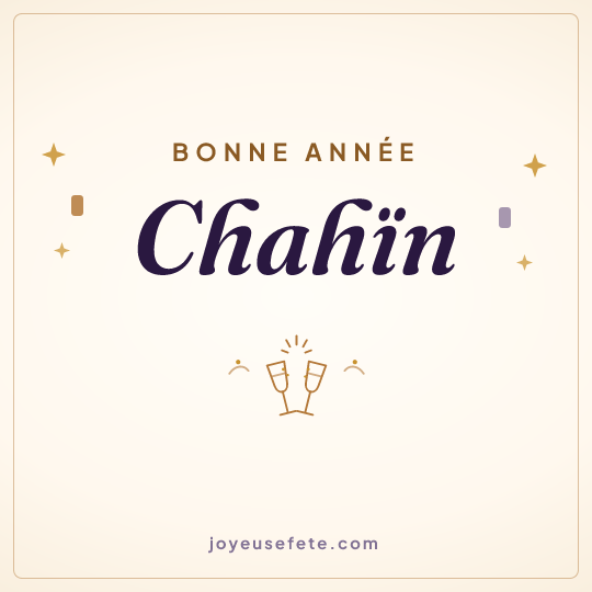 Image carrée « Bonne année Chahïn » pour WhatsApp