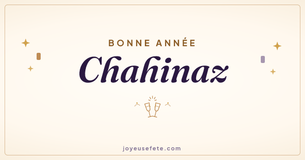 Image « Bonne année Chahinaz » au format large