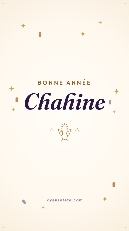 Image « Bonne année Chahine » au format story