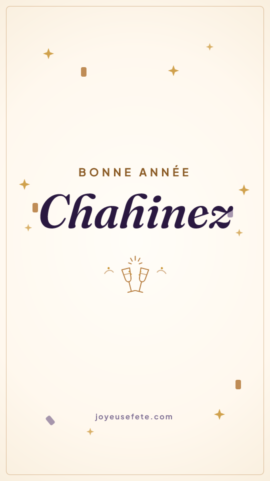 Image « Bonne année Chahinez » au format story