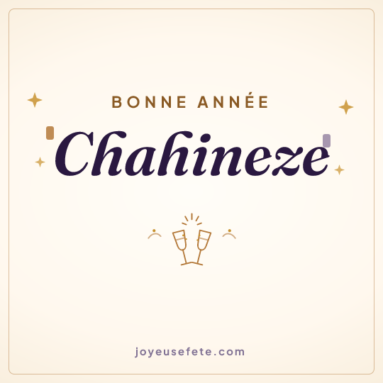 Image carrée « Bonne année Chahineze » pour WhatsApp