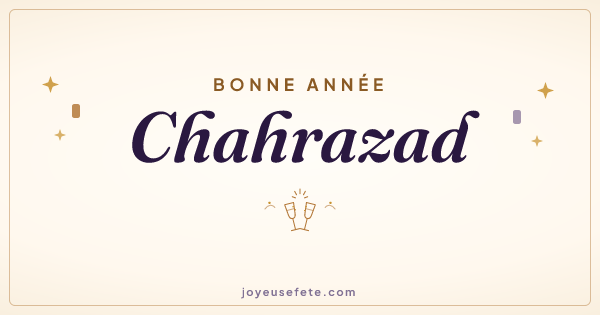 Image « Bonne année Chahrazad » au format large