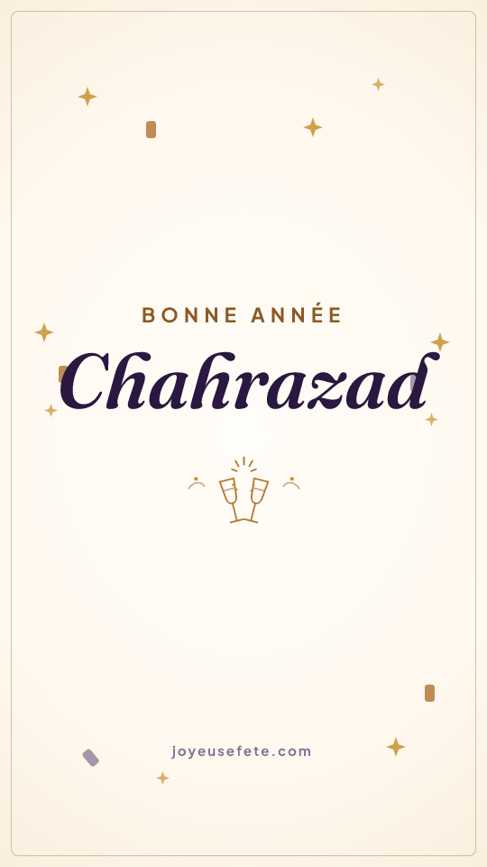Image « Bonne année Chahrazad » au format story